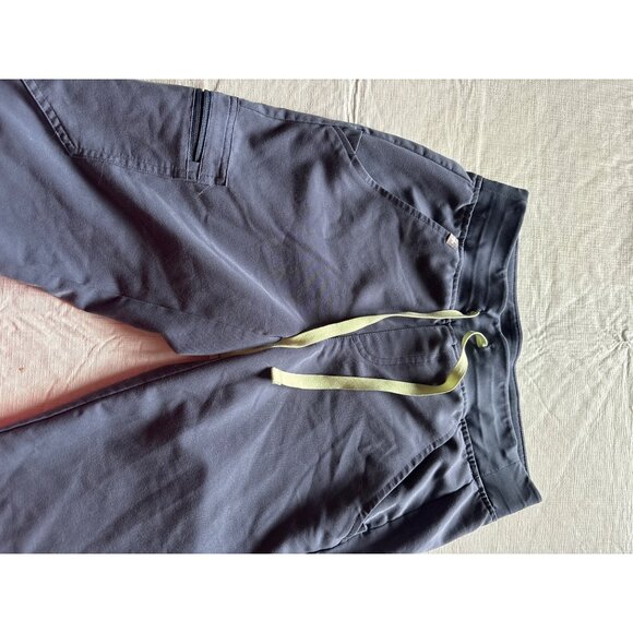 Figs Zamora Technical Collection Jogger Scrub Pants XXS/P Navy Blue With Yellow - Picture 3 of 10